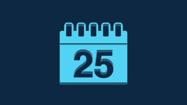 Blue Calendar Icon Isolated Blue Background Event Reminder Symbol Video — Stock Video
