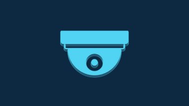 Blue Motion sensor icon isolated on blue background. 4K Video motion graphic animation.