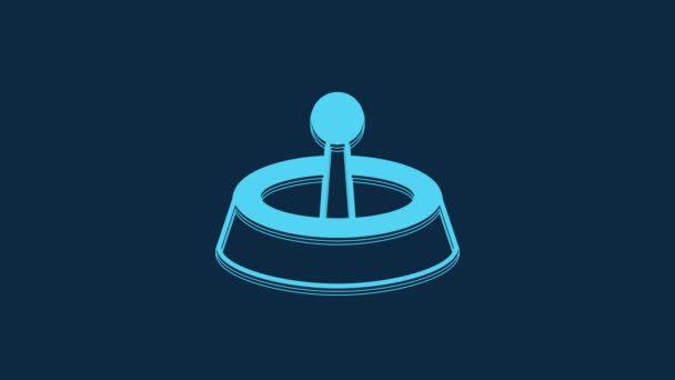 Blue Casino Roulette Wheel Icon Isolated Blue Background Video Motion — Stock videók