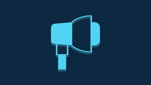 Kék Stúdió Izzó Softbox Ikon Elszigetelt Kék Háttérrel Árnyéktükröződés Tervezés — Stock videók