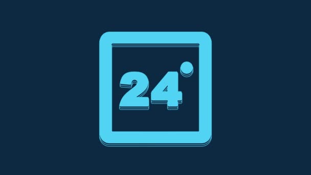 Ikona Modrého Termostatu Izolovaná Modrém Pozadí Kontrola Teploty Grafická Animace — Stock video