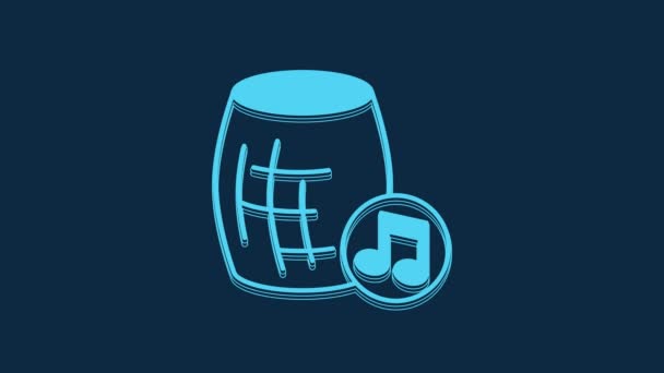 Blue Voice Assistant Icon Isolated Blue Background Voice Control User — Vídeos de Stock