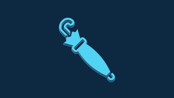 Blue Umbrella Icon Isolated Blue Background Insurance Concept Waterproof Icon — Wideo stockowe