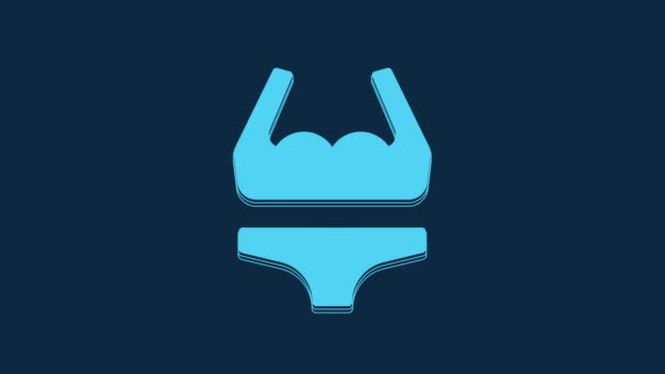 Blue Swimsuit Icon Isolated Blue Background Video Motion Graphic Animation — Wideo stockowe