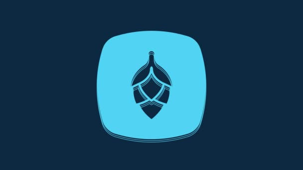 Blue Hop Icon Isolated Blue Background Video Motion Graphic Animation — Vídeos de Stock