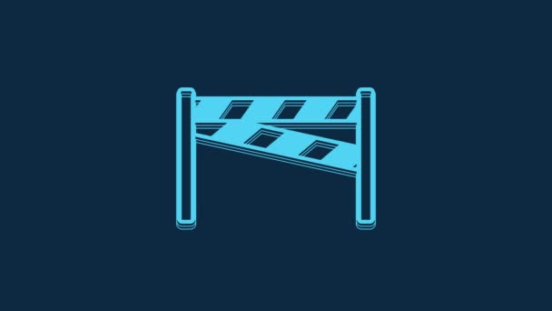 Icono Escena Del Crimen Azul Aislado Sobre Fondo Azul Animación — Vídeo de stock