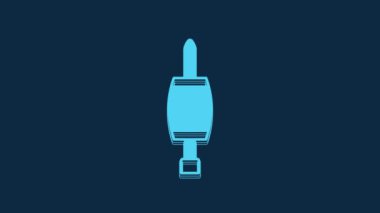 Blue Screwdriver icon isolated on blue background. Service tool symbol. 4K Video motion graphic animation.