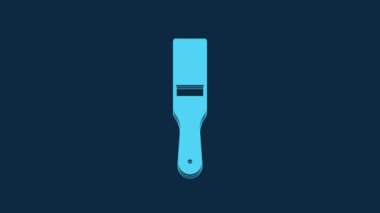 Blue Paint brush icon isolated on blue background. 4K Video motion graphic animation.