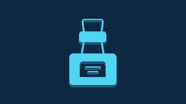 Blue Bottle Potion Icon Isolated Blue Background Flask Magic Potion — Vídeo de Stock