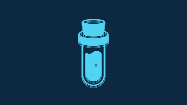 Blue Bottle Potion Icon Isolated Blue Background Flask Magic Potion — Stock Video