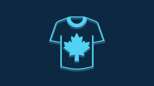 Blaues Hockey Trikot Symbol Isoliert Auf Blauem Hintergrund Video Motion — Stockvideo
