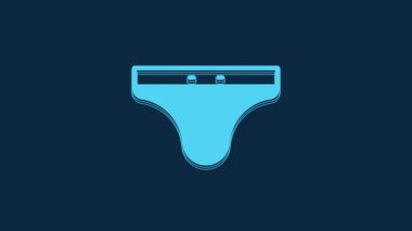 Blue Swimming trunks icon isolated on blue background. 4K Video motion graphic animation.