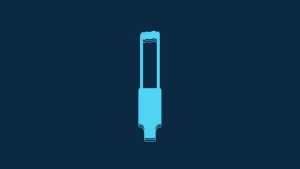 Синя Піктограма Сигарети Ізольована Синьому Фоні Знак Тютюну Символ Паління — стокове відео