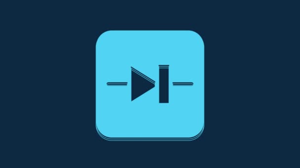 Niebieska Dioda Ikonie Obwodu Elektronicznego Izolowana Niebieskim Tle Animacja Graficzna — Wideo stockowe