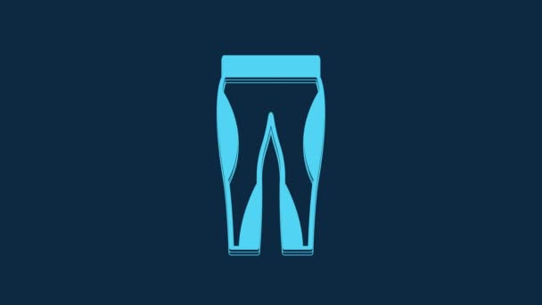 Blue Leggings Icon Isolated Blue Background Video Motion Graphic Animation — Video Stock