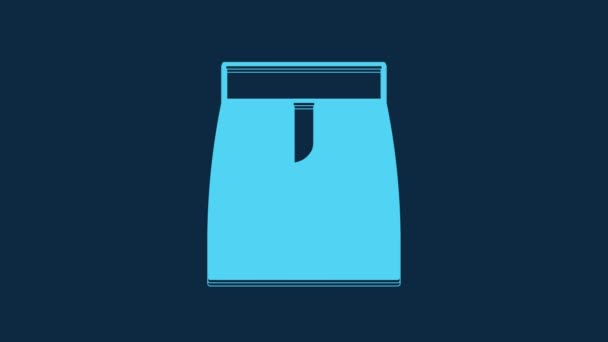 Blue Skirt Icon Isolated Blue Background Video Motion Graphic Animation — Stockvideo