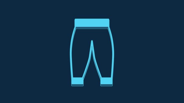 Blue Pants Icon Isolated Blue Background Trousers Sign Video Motion — Wideo stockowe