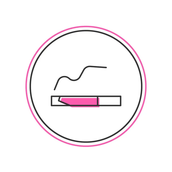 Filled Outline Cigarette Icon Isolated White Background Tobacco Sign Smoking — Stockvektor