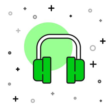 Doldurulmuş dış hat kulaklık simgesi beyaz arkaplanda izole edildi. Müşteri hizmetleri, yardım hattı, çağrı merkezi, faq, bakım. Vektör