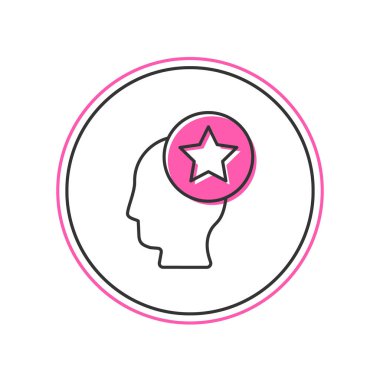 ABD başkanının ana hatları doldurulmuş simgesi beyaz arka planda izole edilmiş. Amerika Birleşik Devletleri. Bağımsızlık Günü. Vektör