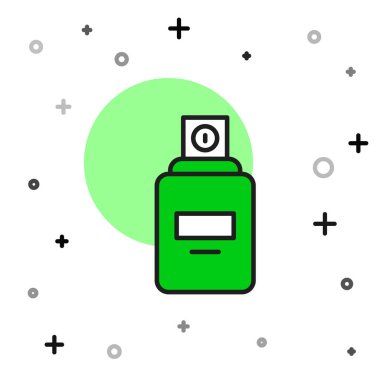 Doldurulmuş Parfüm simgesi beyaz arkaplanda izole edildi. Vektör