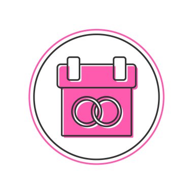 Doldurulmuş takvim simgesi beyaz arkaplanda izole edildi. Olay hatırlatma sembolü. Vektör