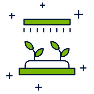 Filled outline Automatic irrigation sprinklers icon isolated on white background. Watering equipment. Garden element. Spray gun icon.  Vector