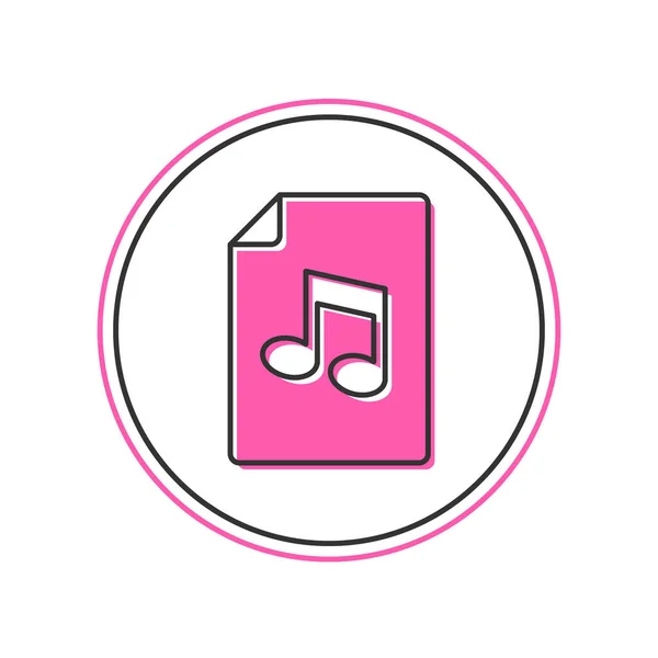 Filled Outline Music Book Note Icon Isolated White Background Music — Stockvektor