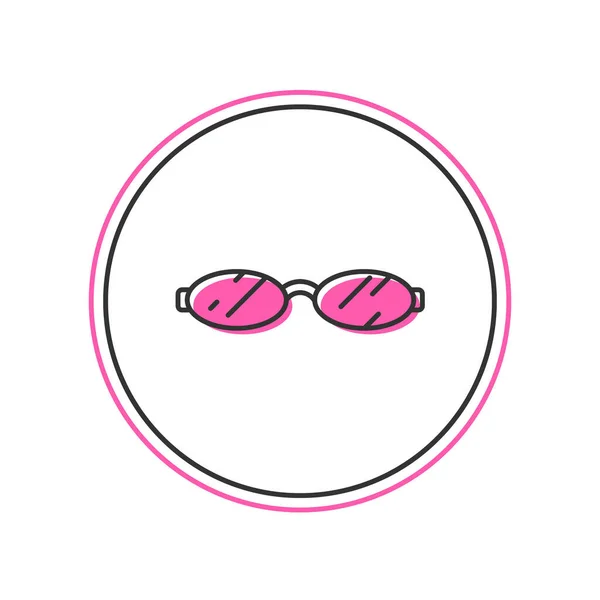 Filled Outline Eyeglasses Icon Isolated White Background Vector — Vetor de Stock