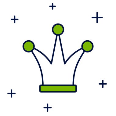 Filled outline Joker playing card icon isolated on white background. Jester hat with bells. Casino gambling.  Vector