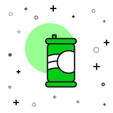 Doldurulmuş Soda kutusu simgesi beyaz arkaplanda izole edildi. Vektör