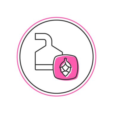 Filled outline Traditional brewing vessels in brewery icon isolated on white background. Beer brewing process. Distillery plant, brewery.  Vector