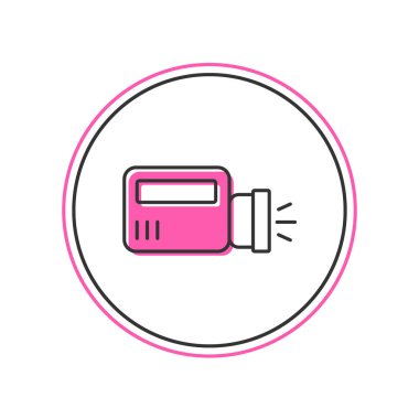 El feneri simgesi beyaz arkaplanda izole edildi. Vektör