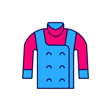 Doldurulmuş Süveter simgesi beyaz arkaplanda izole edildi. Kazak ikonu. Vektör