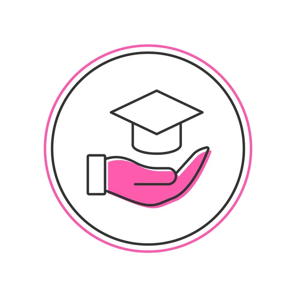 Filled Outline Education Grant Icon Isolated White Background Tuition Fee — Stock vektor