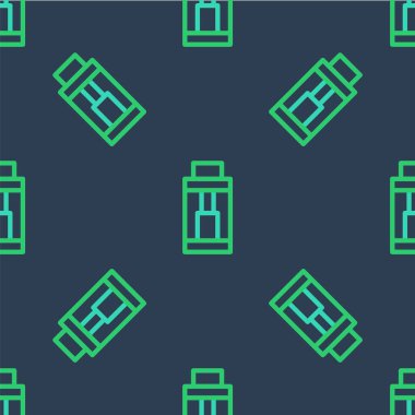 Satır Vape mod aygıt simgesi mavi arkaplanda izole edilmiş kusursuz desen. Tüttürme aleti. Buharlaştırıcı Cihaz. Vektör