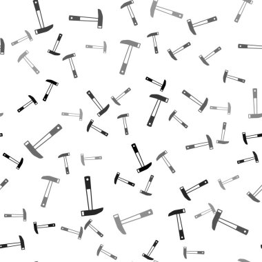 Siyah itfaiyeci balta ikonu beyaz arka planda izole edilmiş kusursuz desen. Yangın baltası. Vektör