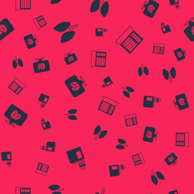 Vape mod cihazı, akciğerler, tütün yaprağı ve sigara tabakasını pürüzsüz desen üzerine ayarla. Vektör