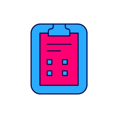 Beyaz arkaplanda izole edilmiş onay işareti simgesiyle doldurulmuş Sınav kağıdı. Sınav kağıdı, sınav ya da araştırma konsepti. Sınav ya da sınav. Vektör