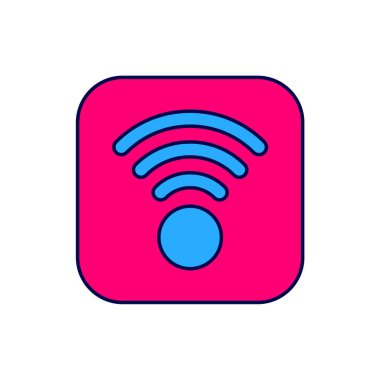 Kablosuz kablosuz internet ağ sembolü simgesi beyaz arkaplanda izole edildi. Vektör