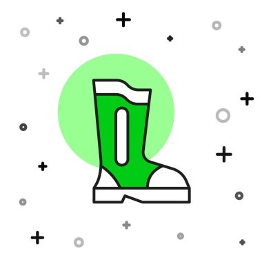 Doldurulmuş Ateş Botları simgesi beyaz arkaplanda izole edildi. Vektör