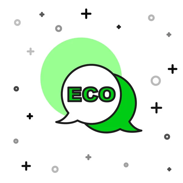 Esquema Rellenado Banner Etiqueta Etiqueta Logotipo Para Eco Verde Icono — Vector de stock
