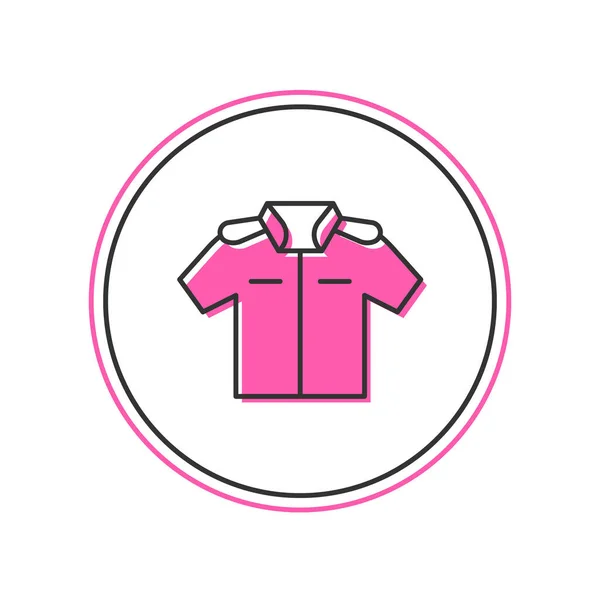 Filled Outline Shirt Icon Isolated White Background Vector — Stockvektor