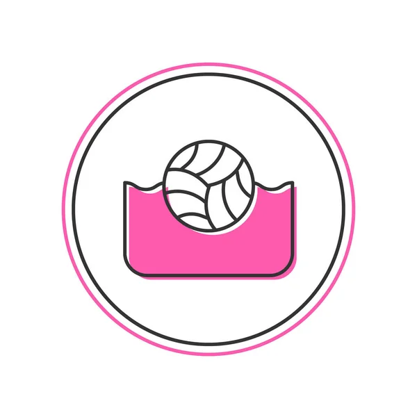 Filled Outline Water Polo Icon Isolated White Background Vector — Image vectorielle