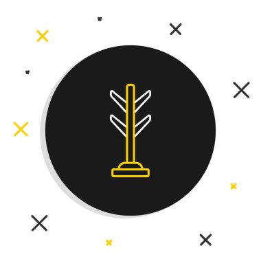 Çizgi Ceket standı simgesi beyaz arkaplanda izole edildi. Renkli taslak konsepti. Vektör