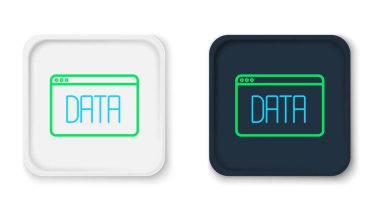 Çizgi Veri analiz simgesi beyaz arkaplanda izole edildi. İş veri analizi süreci, istatistik. Çizelgeler ve diyagramlar. Renkli taslak konsepti. Vektör