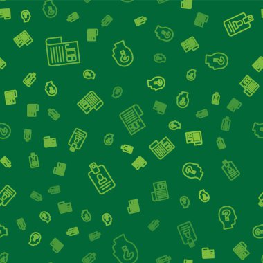 Hat arama işi, kimlik kartı ve işçiyi kusursuz bir kalıba sokun. Vektör