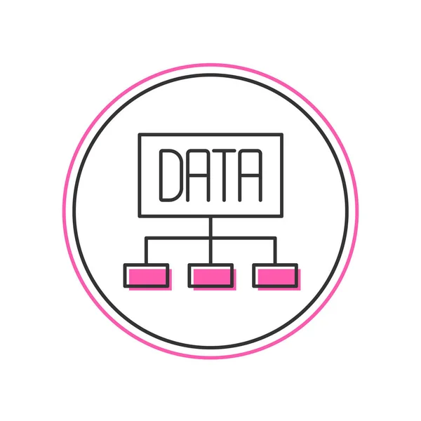 Filled Outline Data Analysis Icon Isolated White Background Business Data — Stockvektor