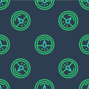 Hat Elektrik metre simgesi mavi arkaplanda izole edilmiş. Vektör