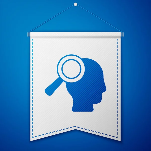 Blue Magnifying Glass Search Job Icon Isolated Blue Background Recruitment — Stockový vektor